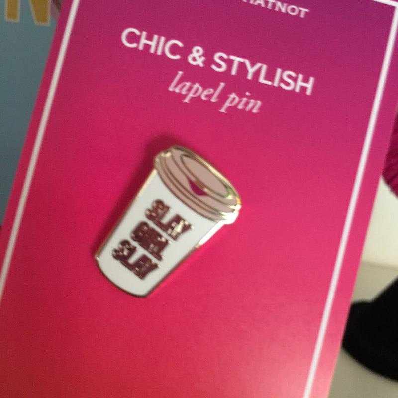 Effie's Paper :: Stationery&Whatnot - Slay Girl Slay Coffee Cup Lapel Pin - Charm City Noir